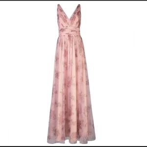 Marchesa Notte pink Sleeveless V-Neck Tulle Gown